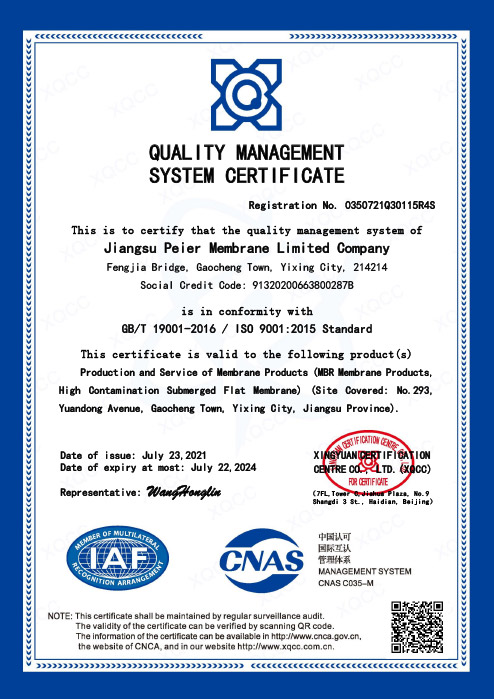 ISO 9001 System Certificate